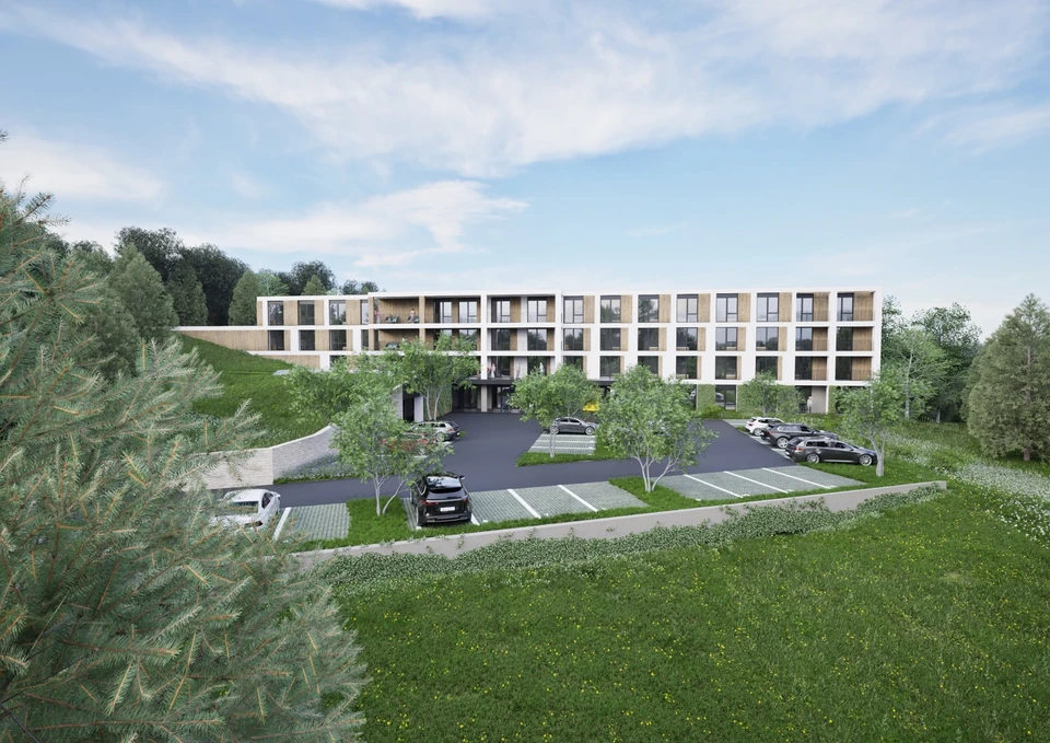 Alzheimer centrum, celkový pohled na vstupní průčelí